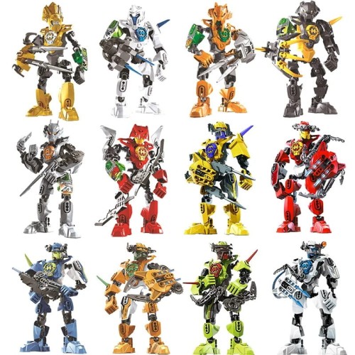 Zestaw klocków Figurki Bionicle 12 sztuk Zastęp Wojowników
