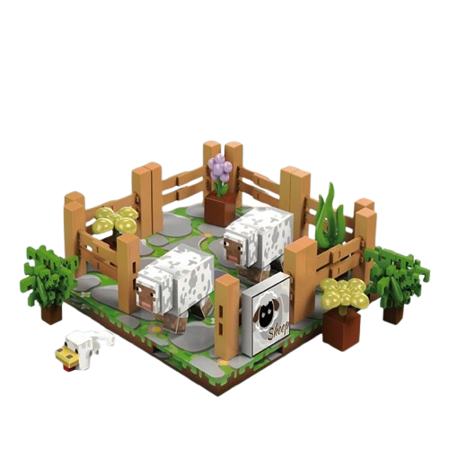 Zestaw klocków magnetycznych Minecraft Sheep Park