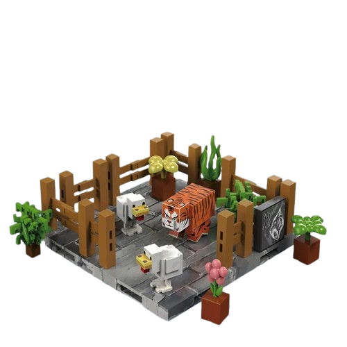 Zestaw klocków magnetycznych Minecraft Tiger Park