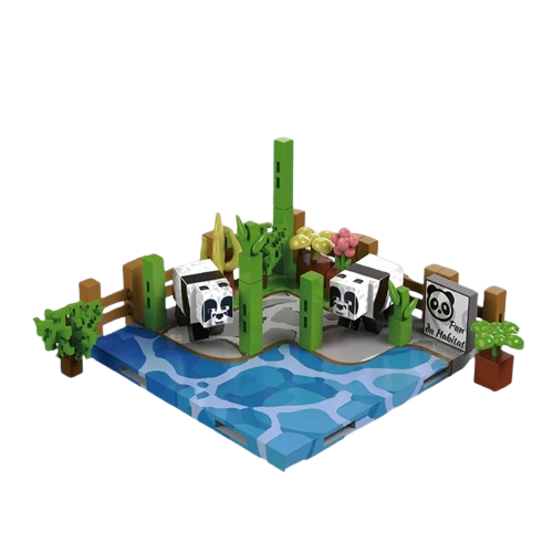Zestaw klocków magnetycznych Minecraft Panda Park