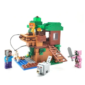 Klocki I Figurki My World MINECRAFT Domek Na Drzewie z Figurki projekt do budowania