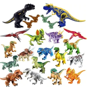 Klocki Figurki Dinozaury Jurassic Park Park Jurajski Duży zestaw konstrukcyjny 22 elementów