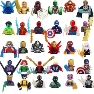 Klocki Figurki Superbohaterów Marvel Avengers zestaw do samodzielnego złożenia 32 elementów