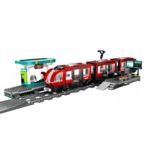 Klocki CITY Tramwaj Miejski z Przystanek model do składania