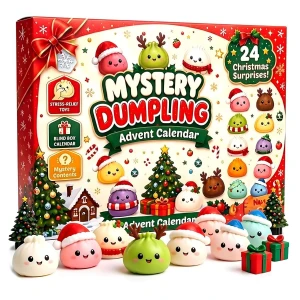 Kalendarz adwentowy Mystery Dumpling 24 Zabawki Antystresowe Squishy kolekcja świąteczna